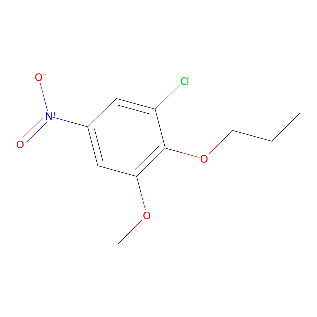 1-Chloro-3-methoxy-5-nitro-2-propoxybenzene molecular structure, CAS 1881295-88-0
