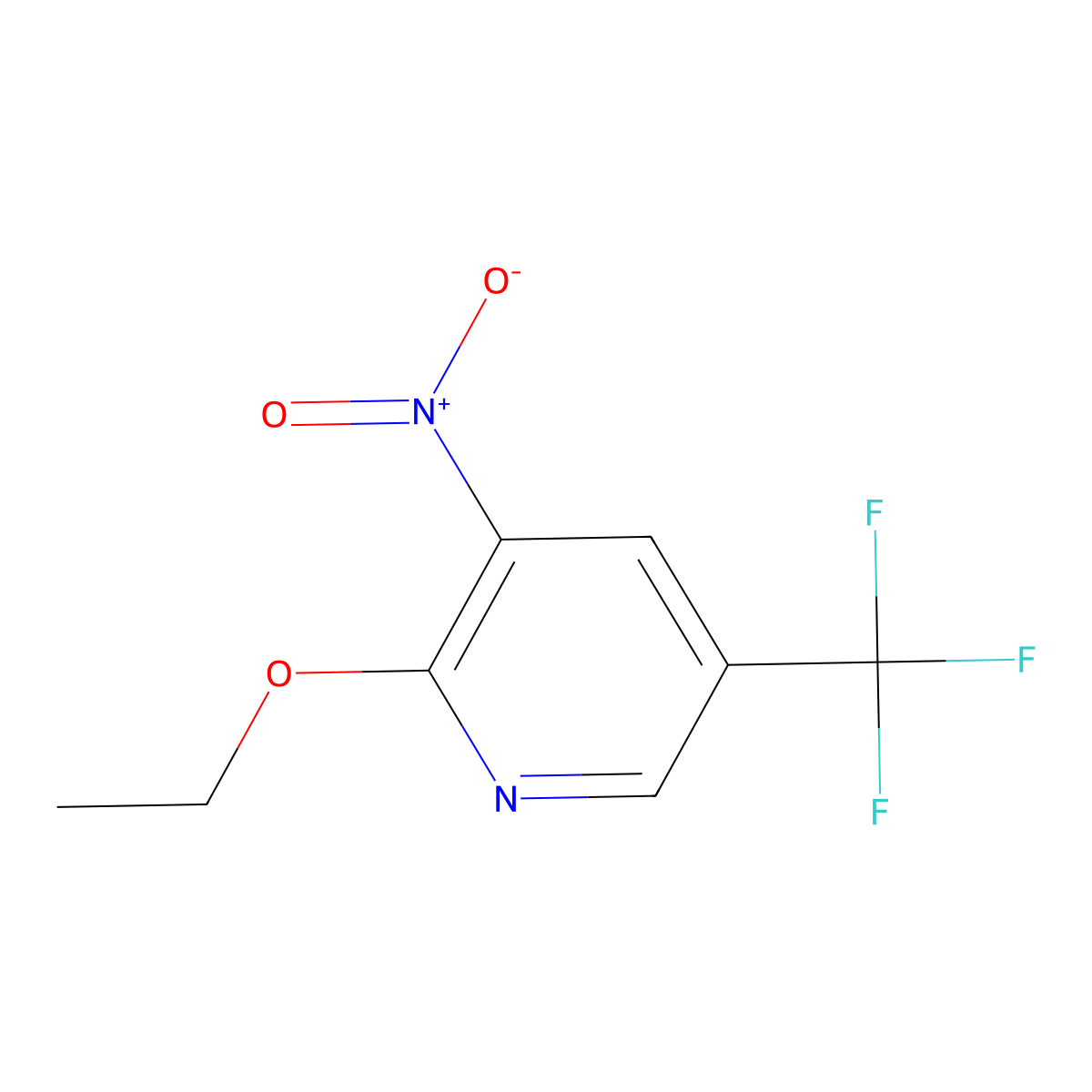 2-Ethoxy-3-nitro-5-(trifluoromethyl)pyridine molecular structure, CAS 1881295-95-9