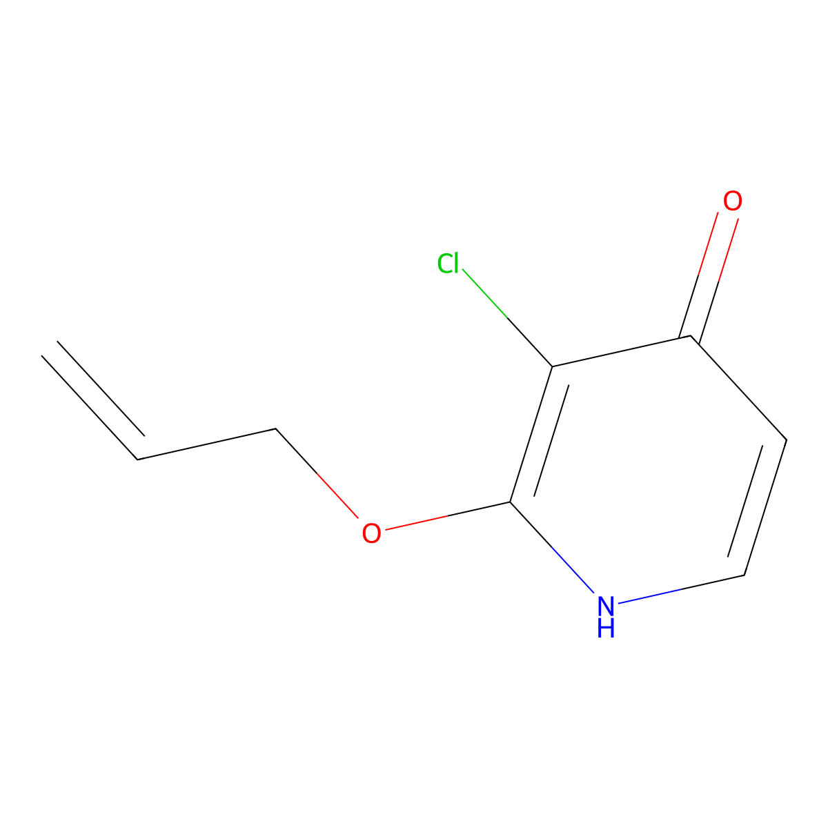 3-Chloro-2-(prop-2-EN-1-yloxy)pyridin-4-OL molecular structure, CAS 1881296-07-6