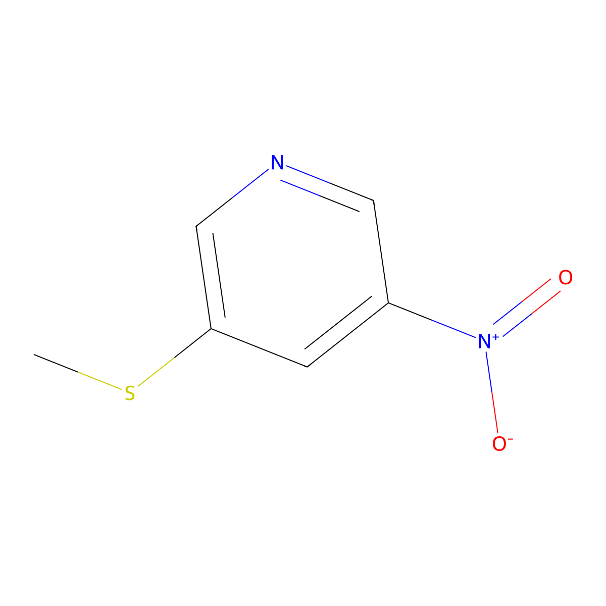3-(Methylthio)-5-nitropyridine molecular structure, CAS 1881296-22-5