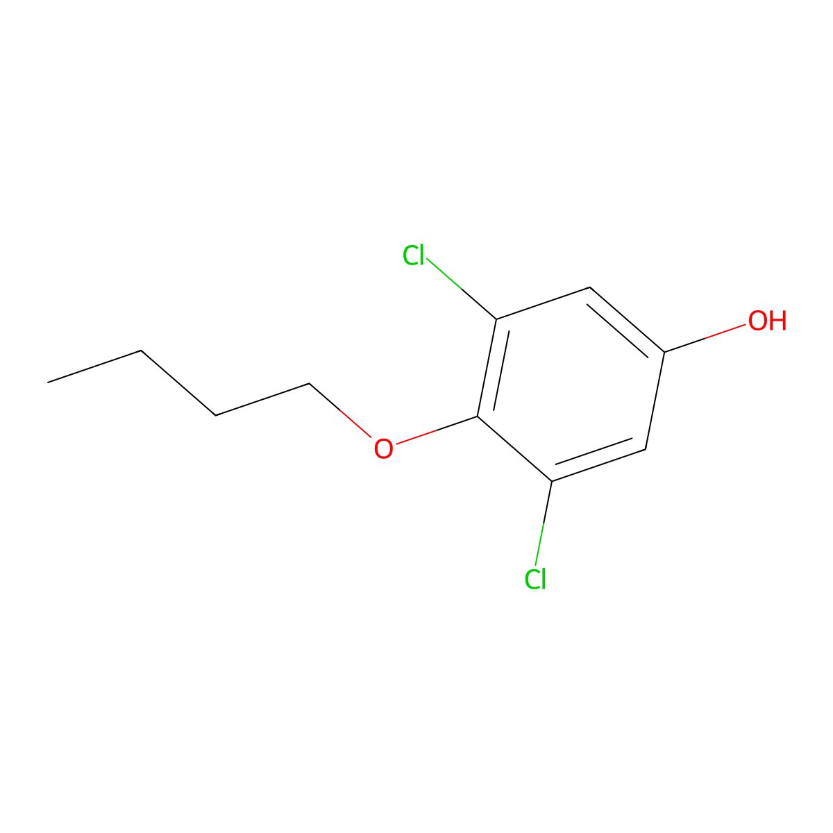 4-Butoxy-3,5-dichlorophenol molecular structure, CAS 1881296-24-7
