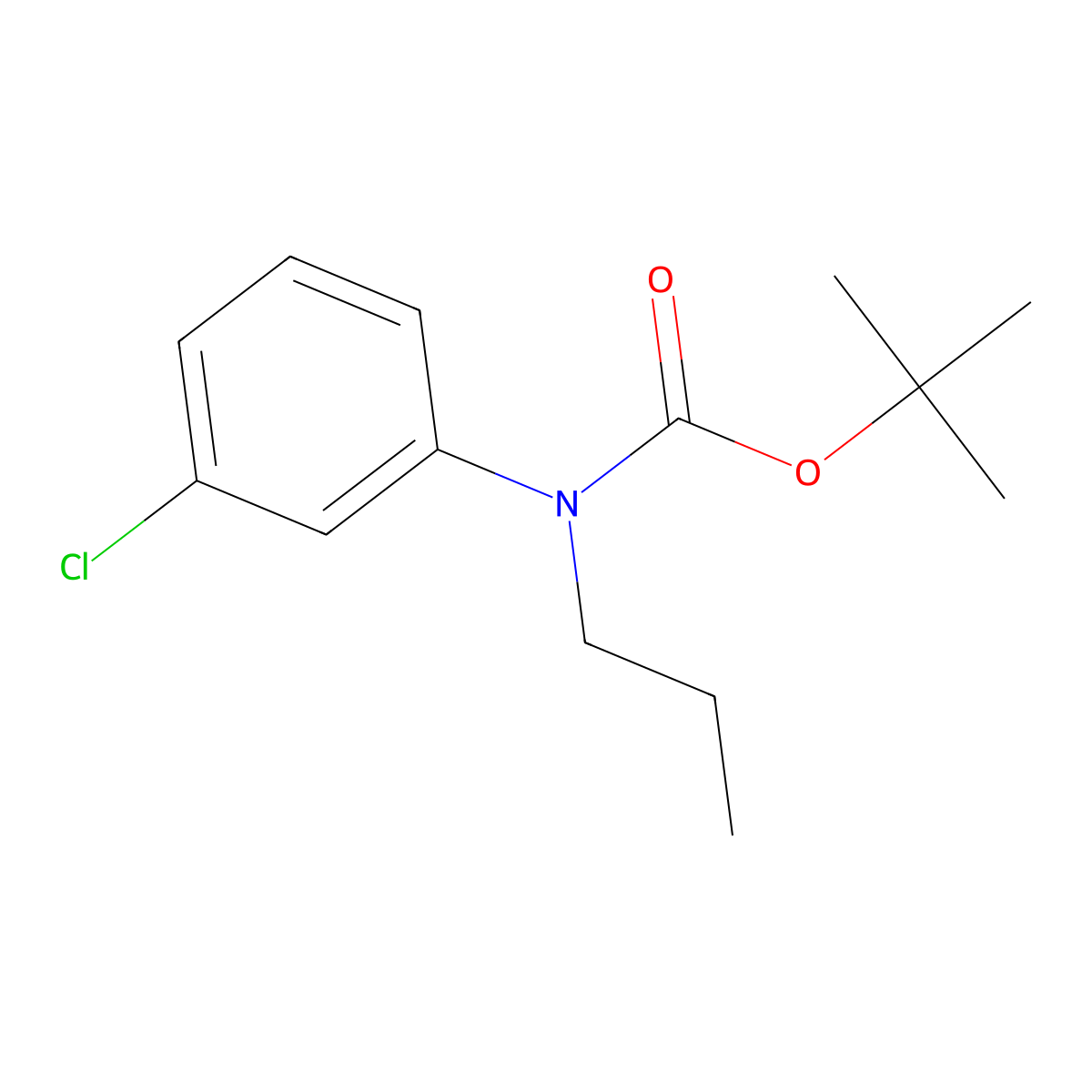 Tert-butyl N-(3-chlorophenyl)-N-propylcarbamate molecular structure, CAS 1881296-27-0