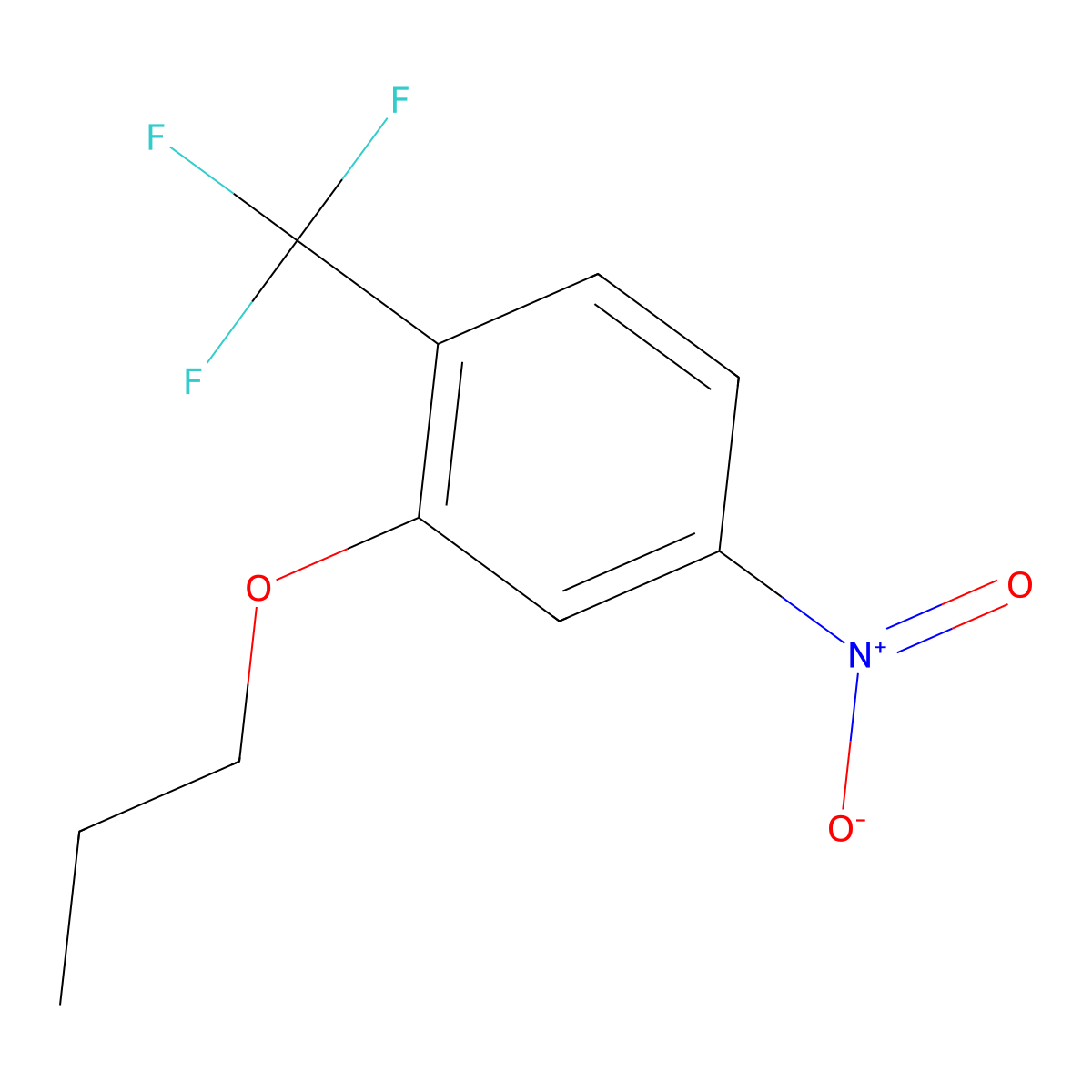 4-Nitro-2-propoxy-1-(trifluoromethyl)benzene molecular structure, CAS 1881296-31-6