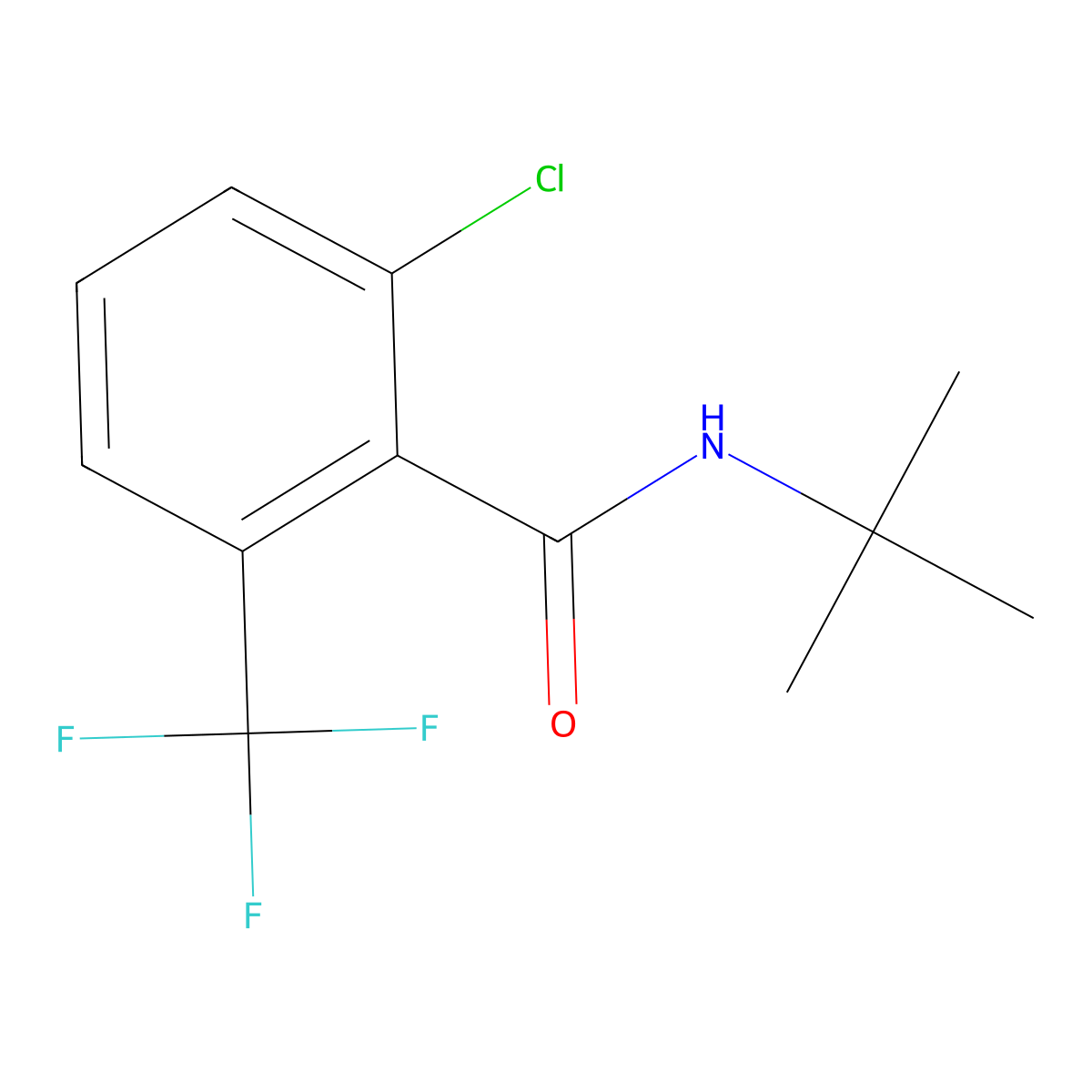 N-Tert-butyl-2-chloro-6-(trifluoromethyl)benzamide molecular structure, CAS 1881296-35-0