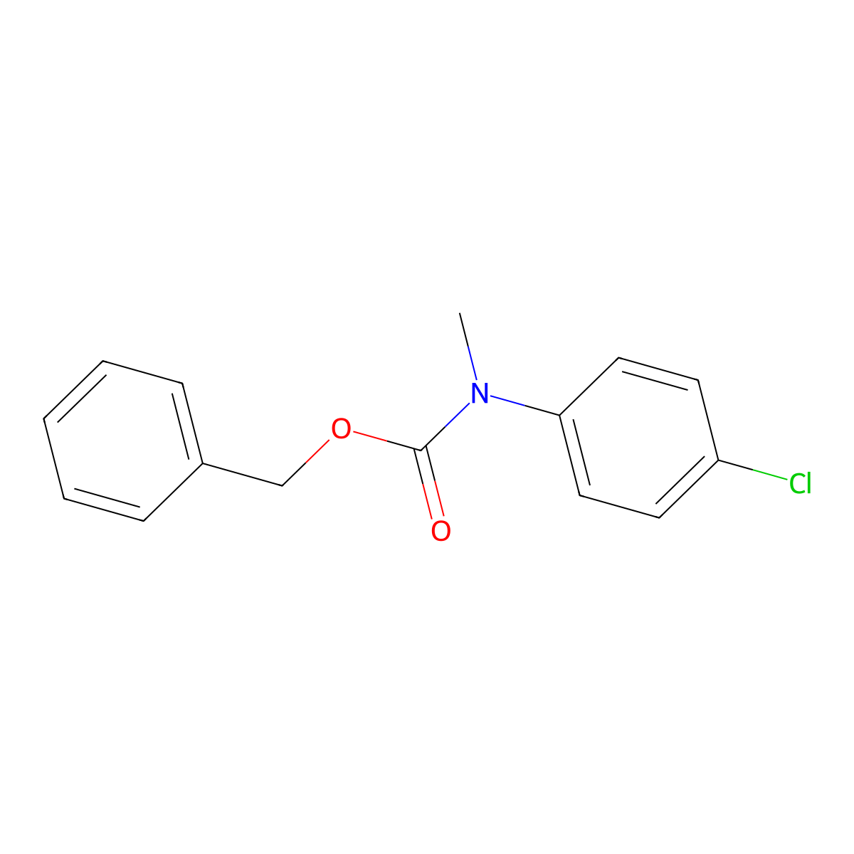 Benzyl N-(4-chlorophenyl)-N-methylcarbamate molecular structure, CAS 1881296-38-3