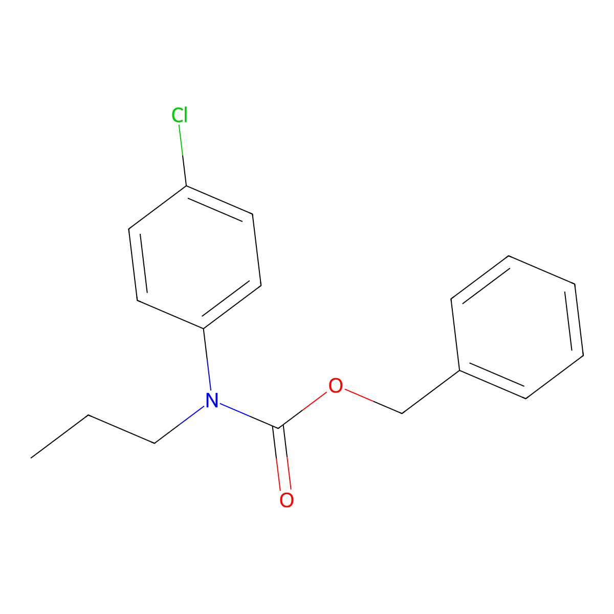 Benzyl N-(4-chlorophenyl)-N-propylcarbamate molecular structure, CAS 1881296-47-4