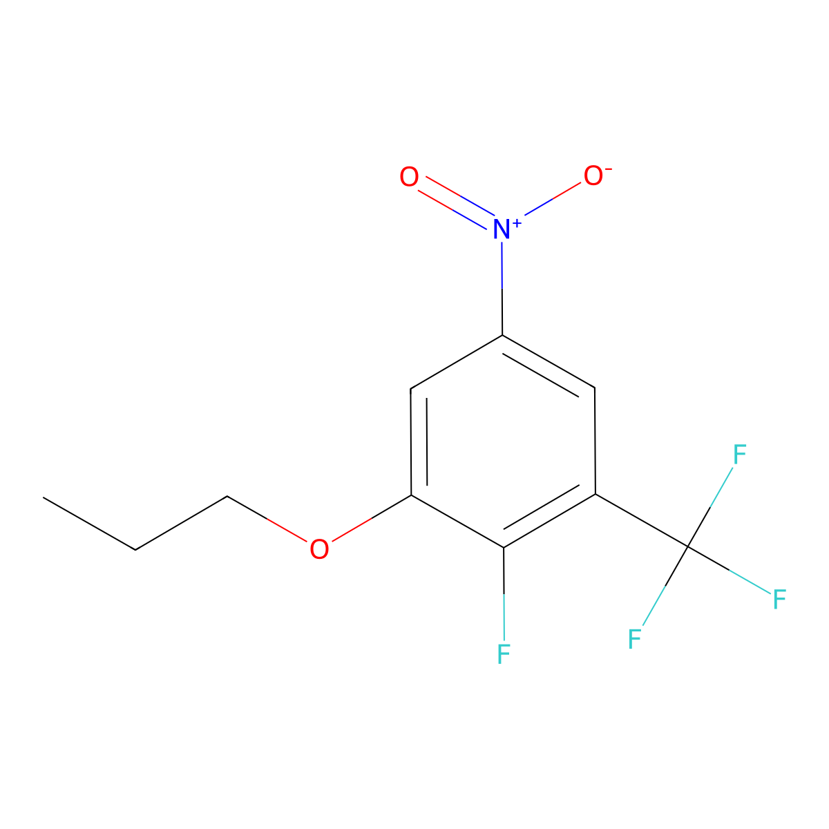 2-Fluoro-5-nitro-1-propoxy-3-(trifluoromethyl)benzene molecular structure, CAS 1881296-49-6