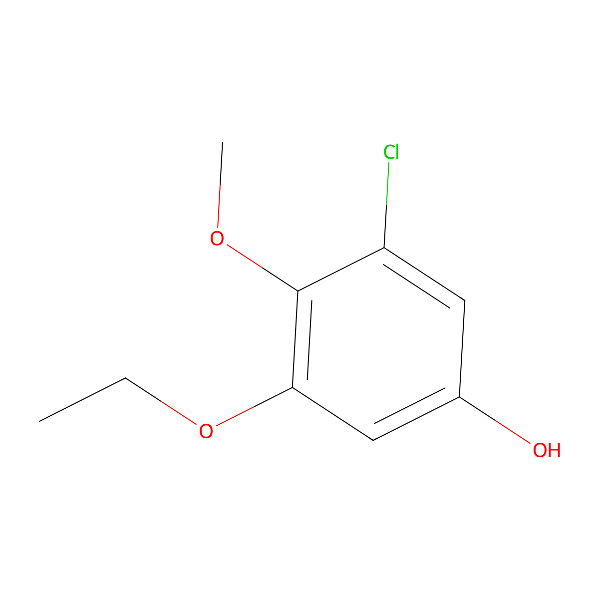 3-Chloro-5-ethoxy-4-methoxyphenol molecular structure, CAS 1881296-51-0