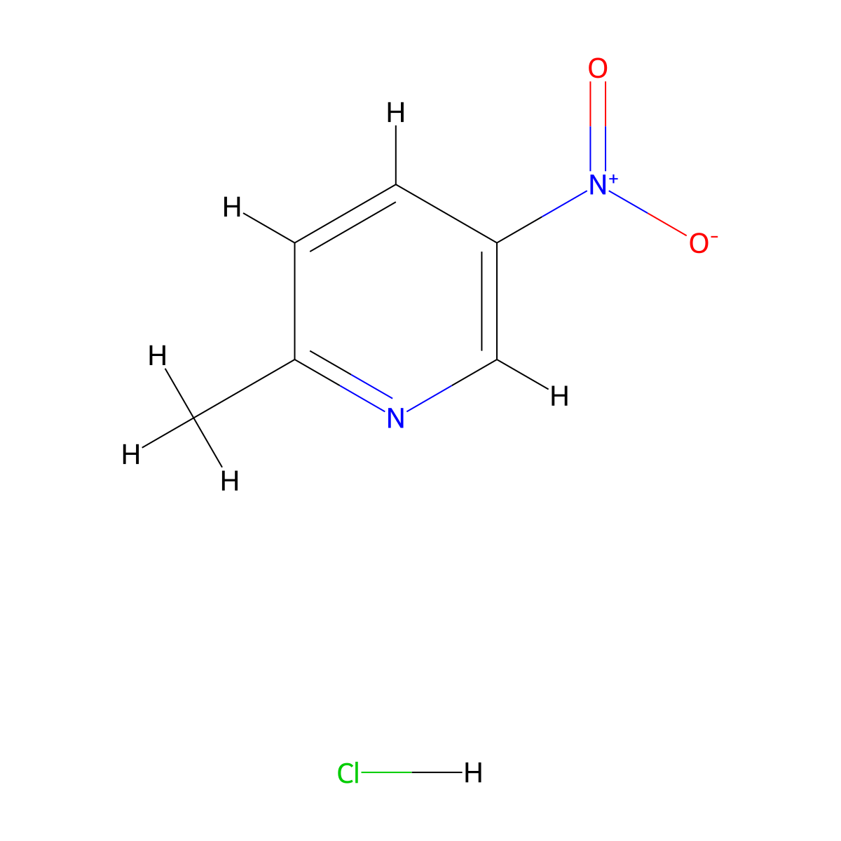 2-Methyl-5-nitropyridine hydrochloride molecular structure, CAS 1881296-54-3