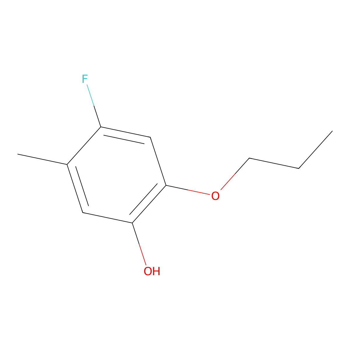 4-Fluoro-5-methyl-2-propoxyphenol molecular structure, CAS 1881296-56-5