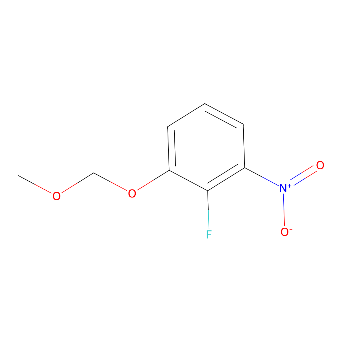 2-Fluoro-1-(methoxymethoxy)-3-nitrobenzene molecular structure, CAS 1881296-62-3