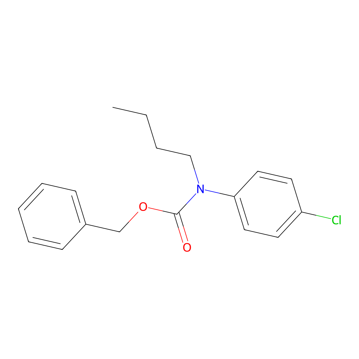 Benzyl N-butyl-N-(4-chlorophenyl)carbamate molecular structure, CAS 1881296-63-4