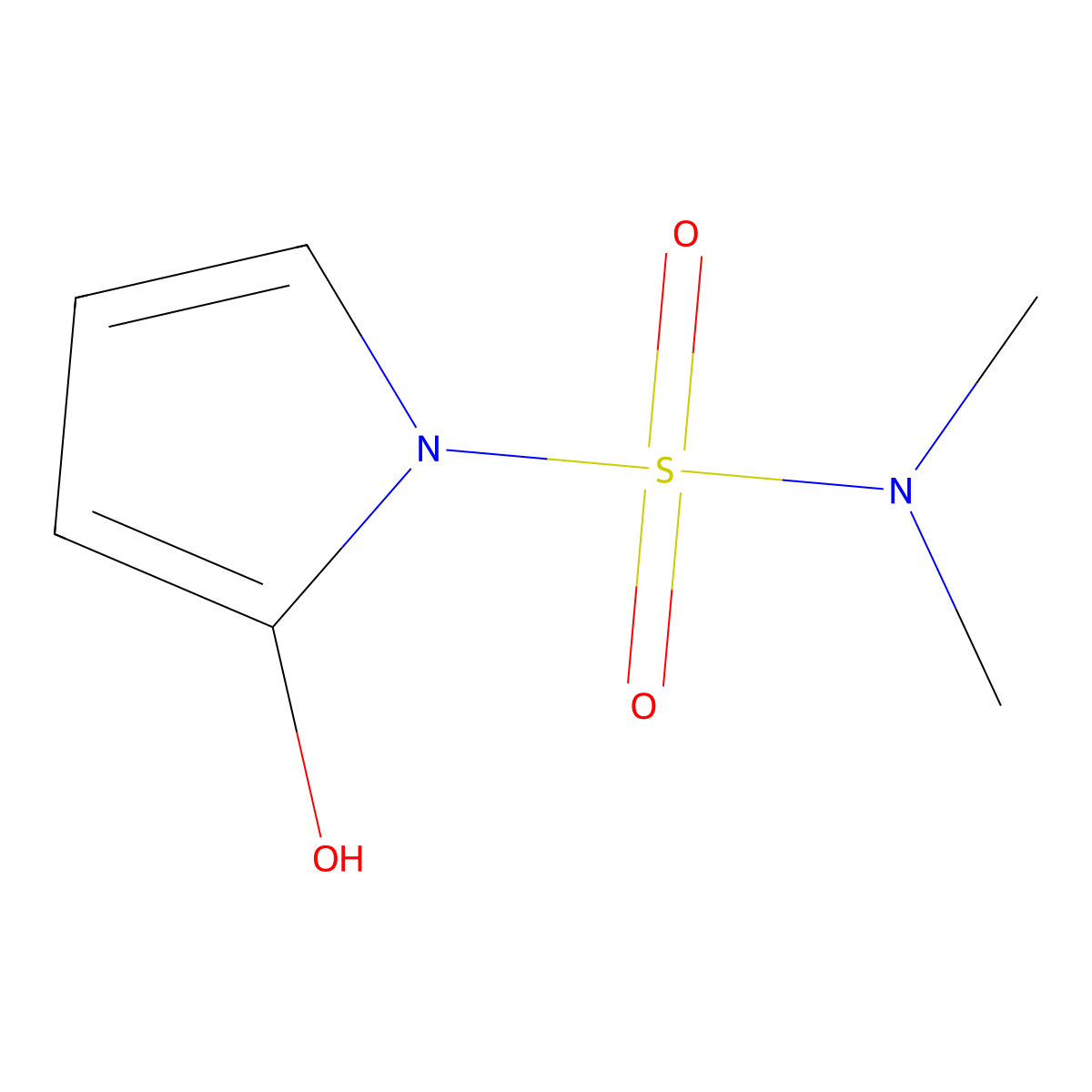 2-hydroxy-N,N-dimethyl-1H-pyrrole-1-sulfonamide molecular structure, CAS 1881296-66-7