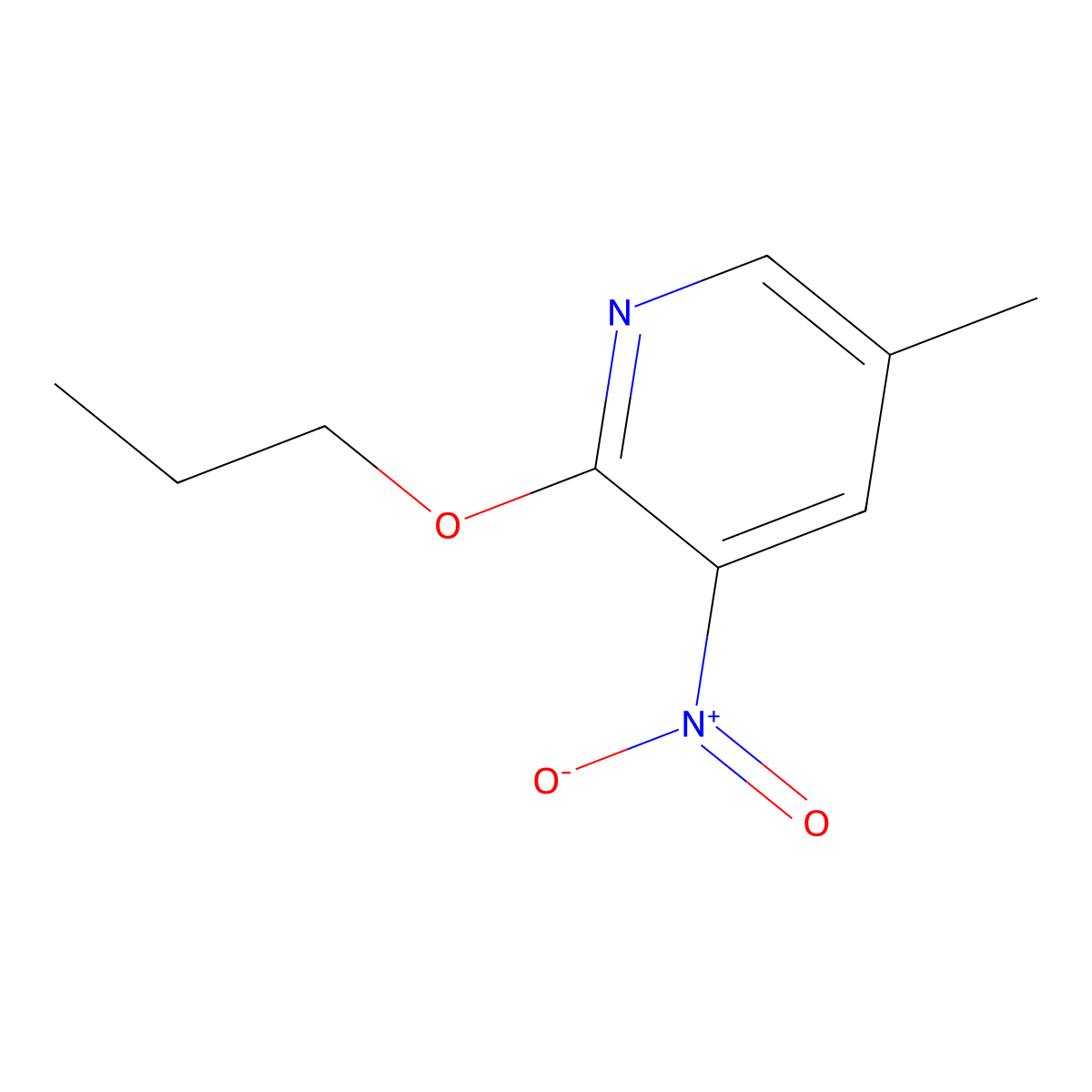 5-Methyl-3-nitro-2-propoxypyridine molecular structure, CAS 1881296-70-3