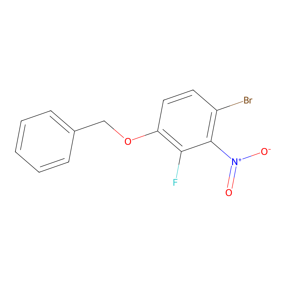 1-(Benzyloxy)-4-bromo-2-fluoro-3-nitrobenzene molecular structure, CAS 1881296-71-4