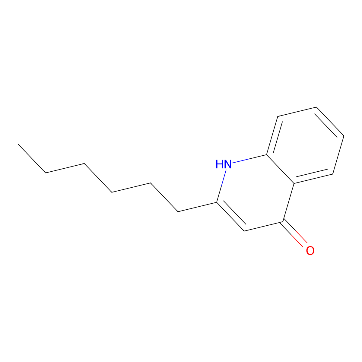 2-Hexylquinolin-4(1H)-one molecular structure, CAS 18813-68-8
