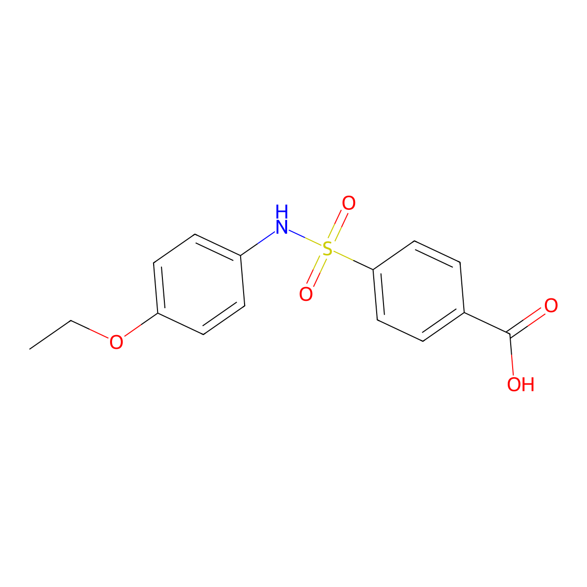 4-[(4-ethoxyphenyl)sulfamoyl]benzoic Acid molecular structure, CAS 18813-87-1