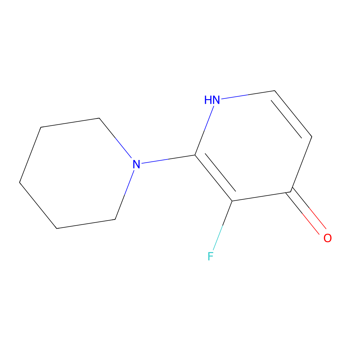 3-Fluoro-2-(piperidin-1-YL)pyridin-4-OL molecular structure, CAS 1881320-43-9