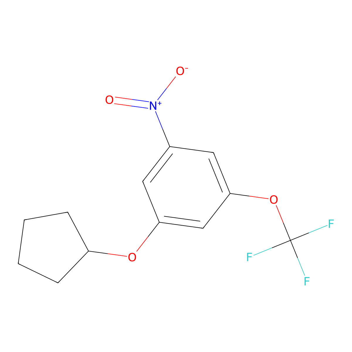 1-(Cyclopentyloxy)-3-nitro-5-(trifluoromethoxy)benzene molecular structure, CAS 1881320-44-0