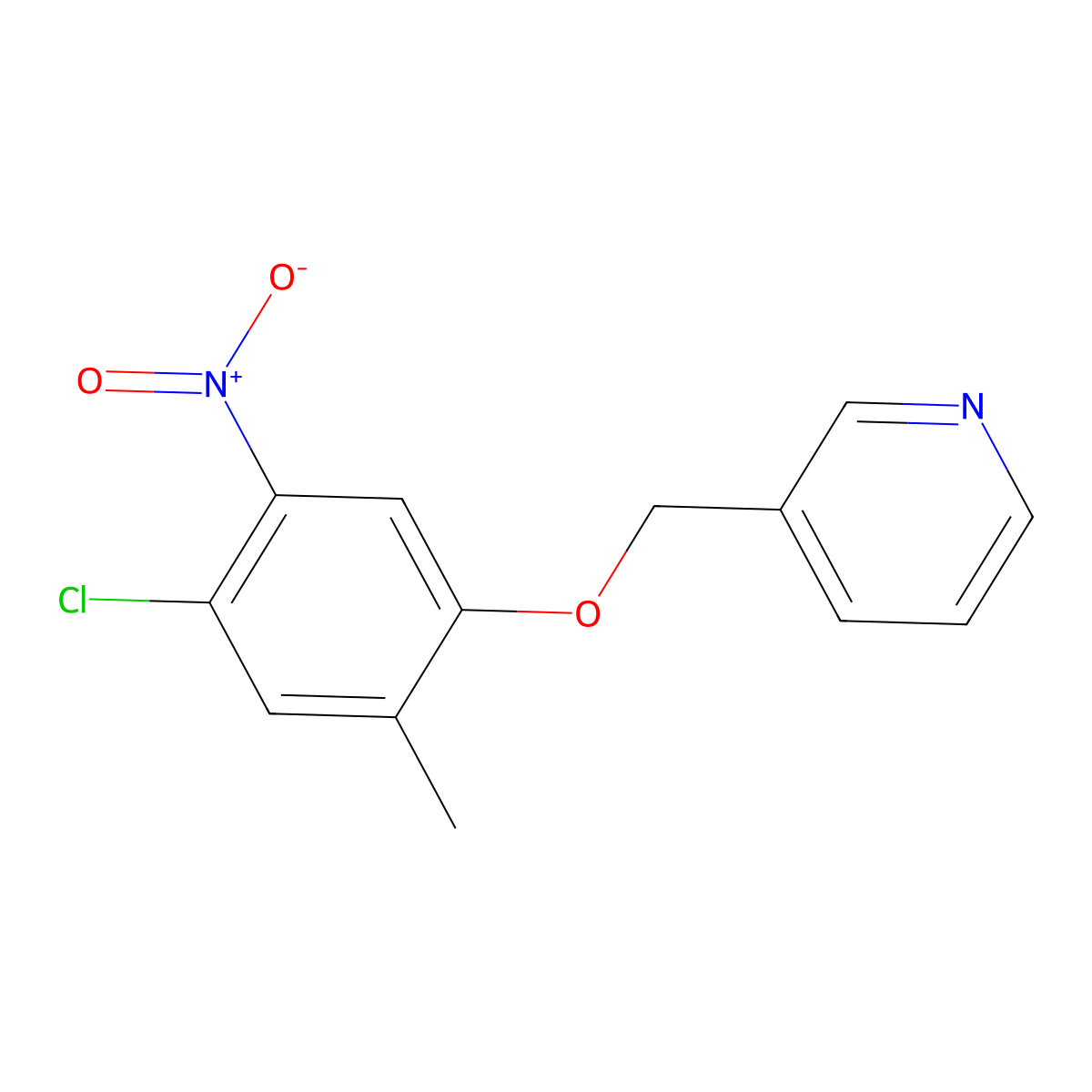 3-(4-Chloro-2-methyl-5-nitrophenoxymethyl)pyridine molecular structure, CAS 1881320-50-8