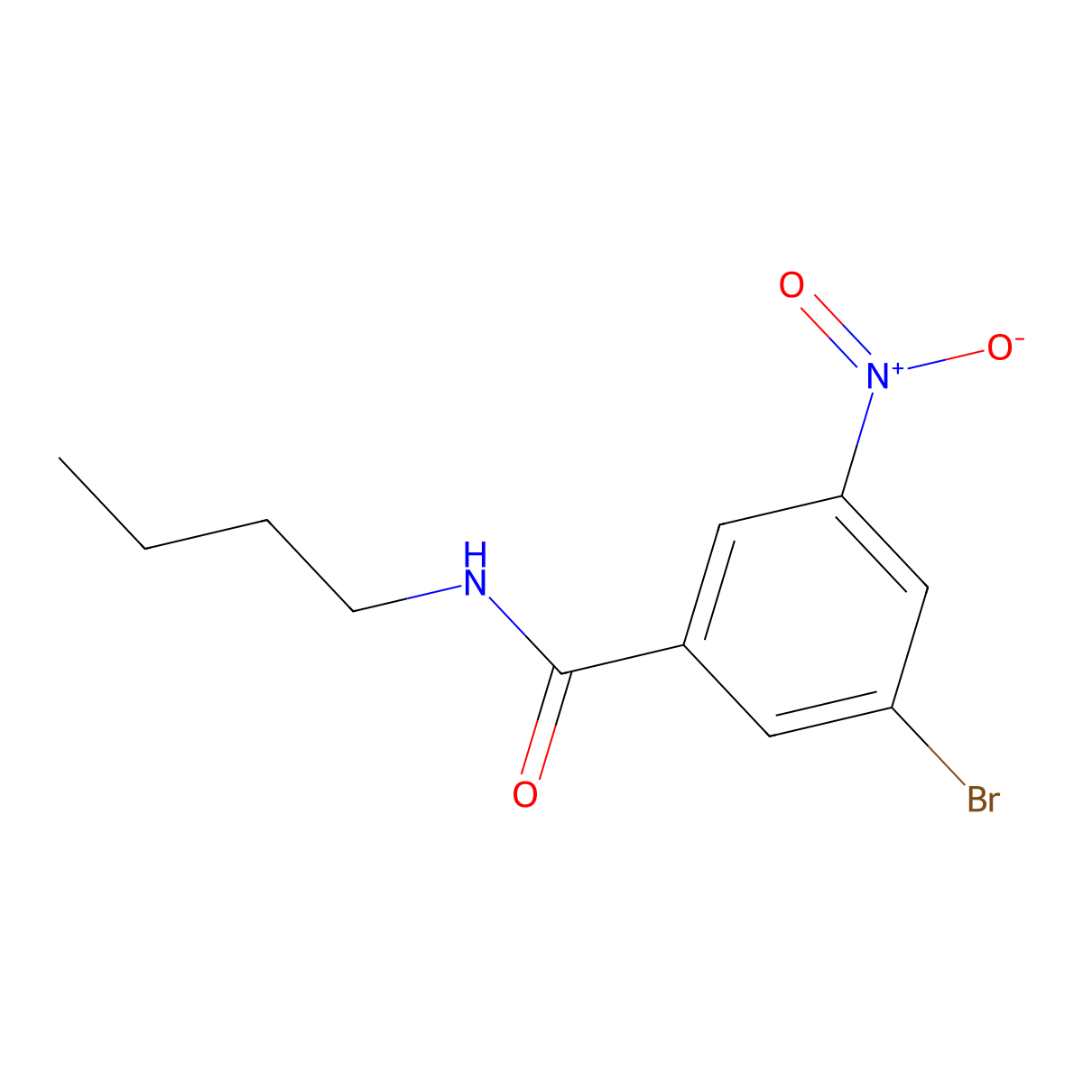 3-Bromo-N-butyl-5-nitrobenzamide molecular structure, CAS 1881320-52-0
