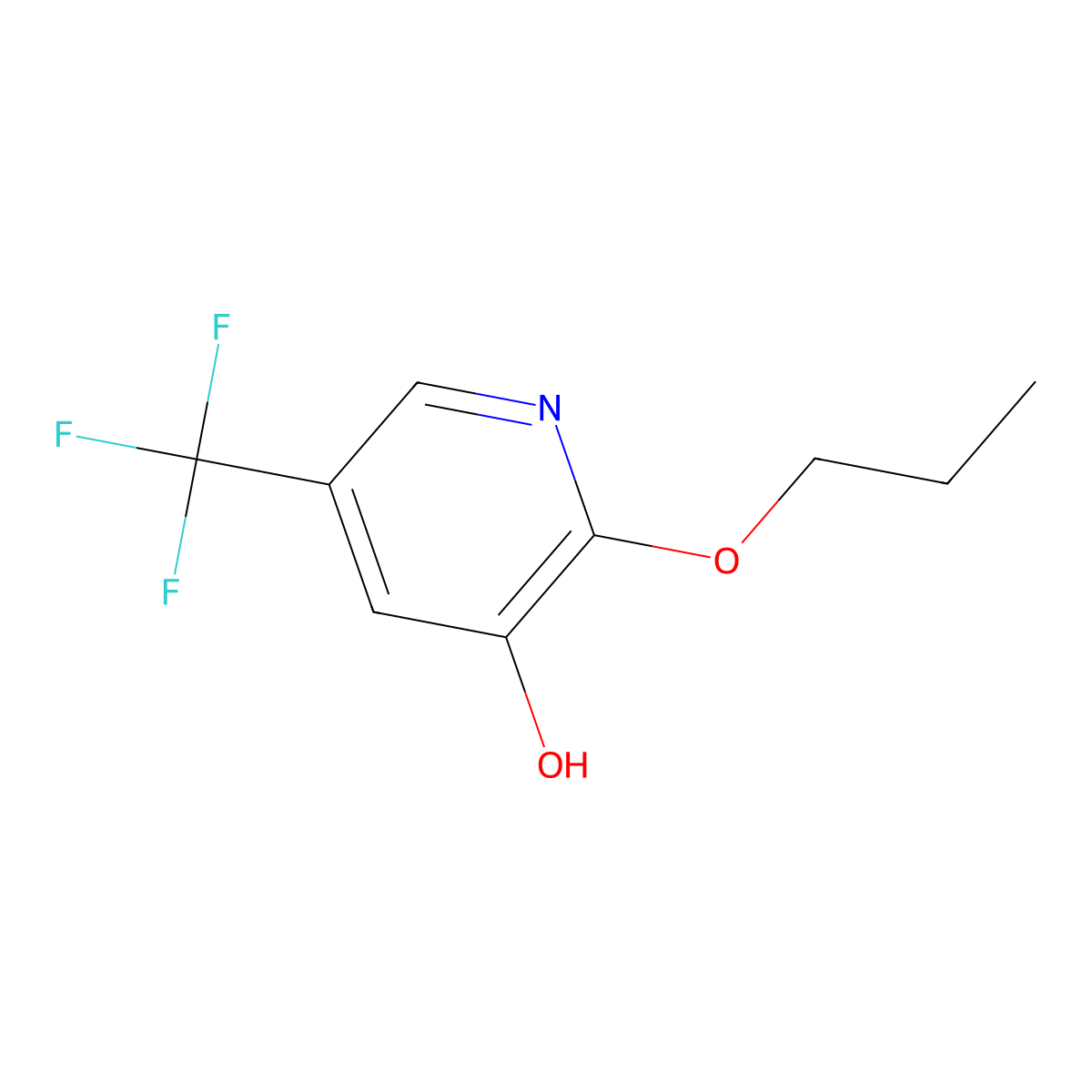2-Propoxy-5-(trifluoromethyl)pyridin-3-OL molecular structure, CAS 1881320-55-3