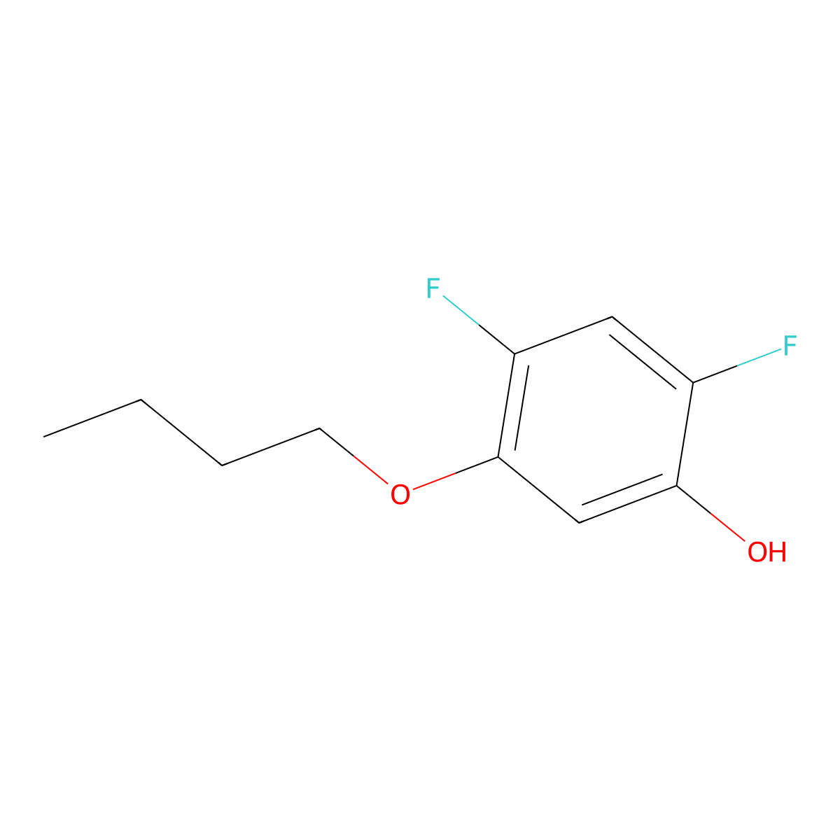 5-Butoxy-2,4-difluorophenol molecular structure, CAS 1881320-56-4