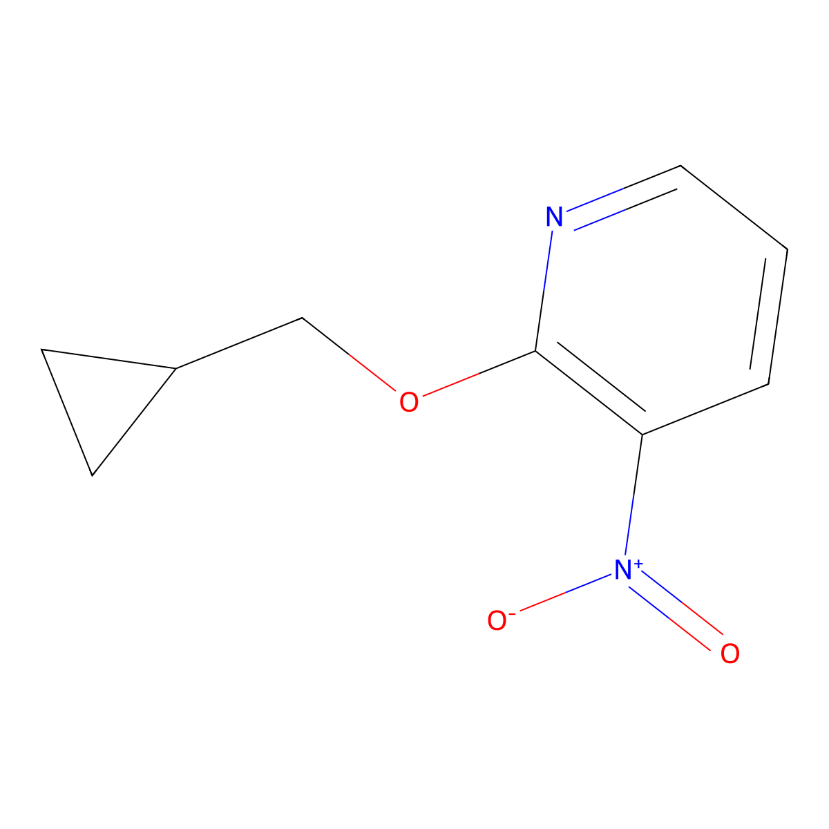 2-(Cyclopropylmethoxy)-3-nitropyridine molecular structure, CAS 1881320-64-4