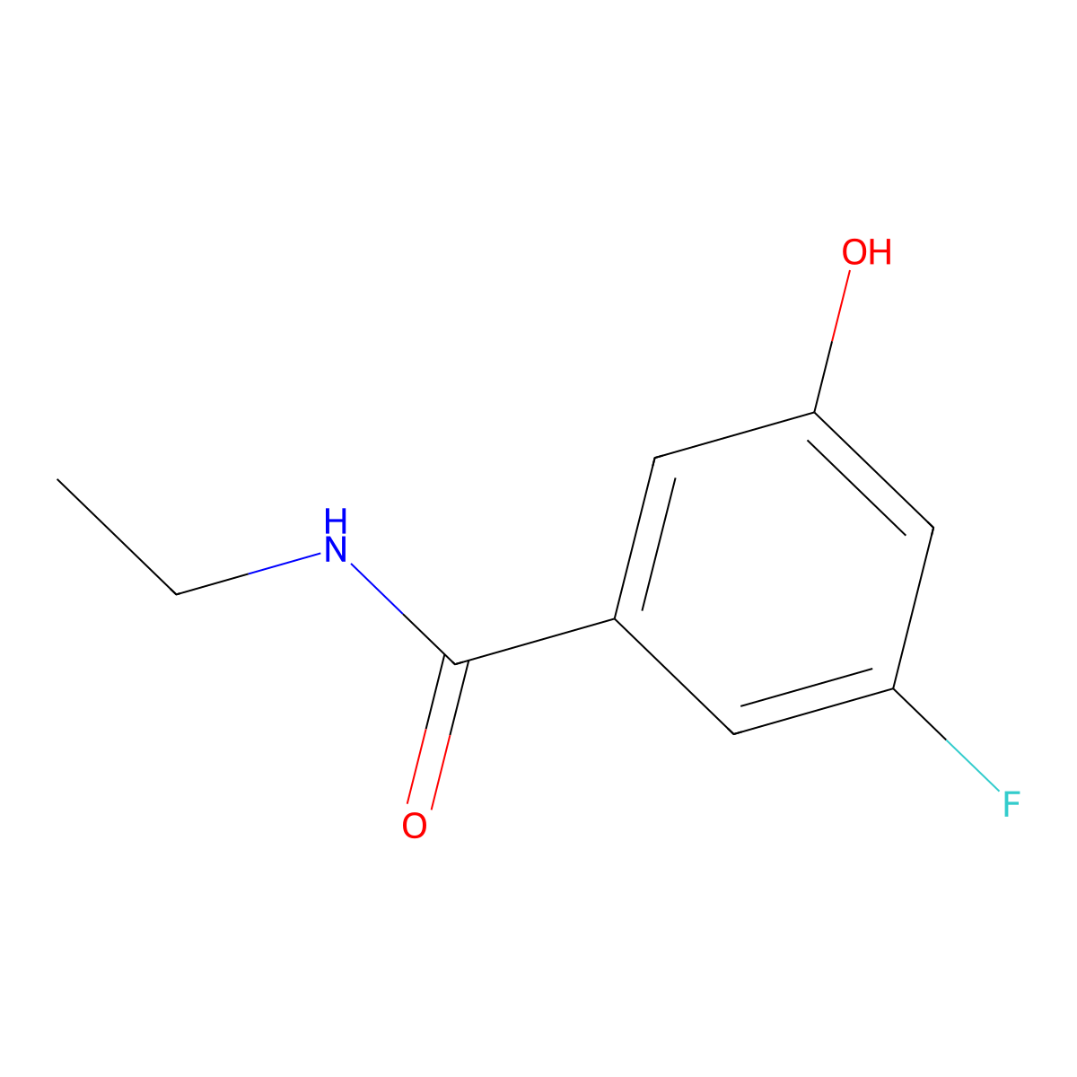 N-Ethyl-3-fluoro-5-hydroxybenzamide molecular structure, CAS 1881320-67-7