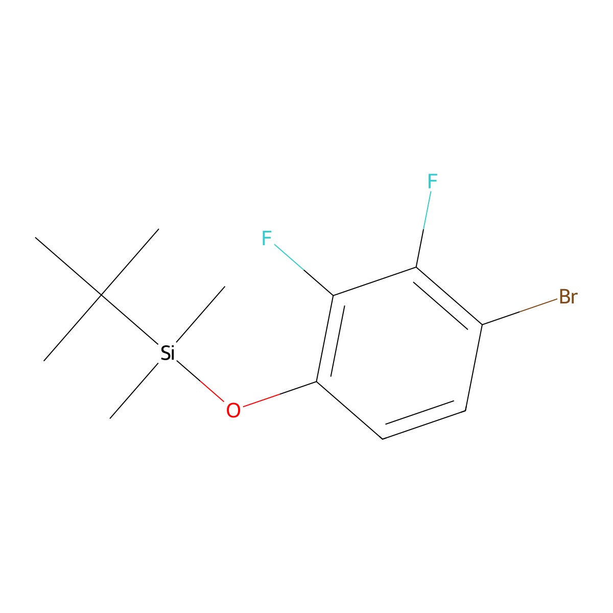 4-Bromo-2,3-difluorophenoxy(tert-butyl)dimethylsilane molecular structure, CAS 1881320-68-8