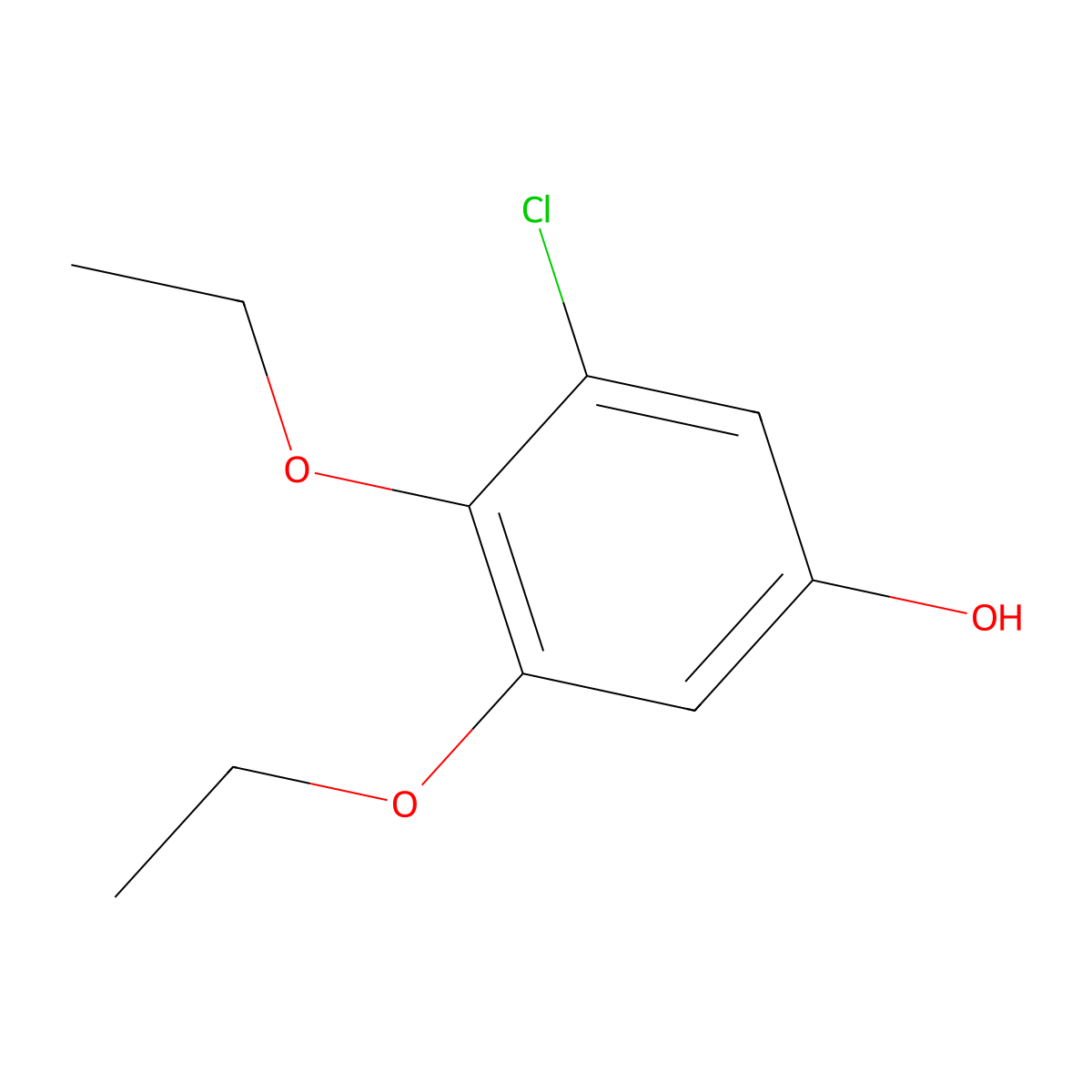 3-Chloro-4,5-diethoxyphenol molecular structure, CAS 1881320-73-5