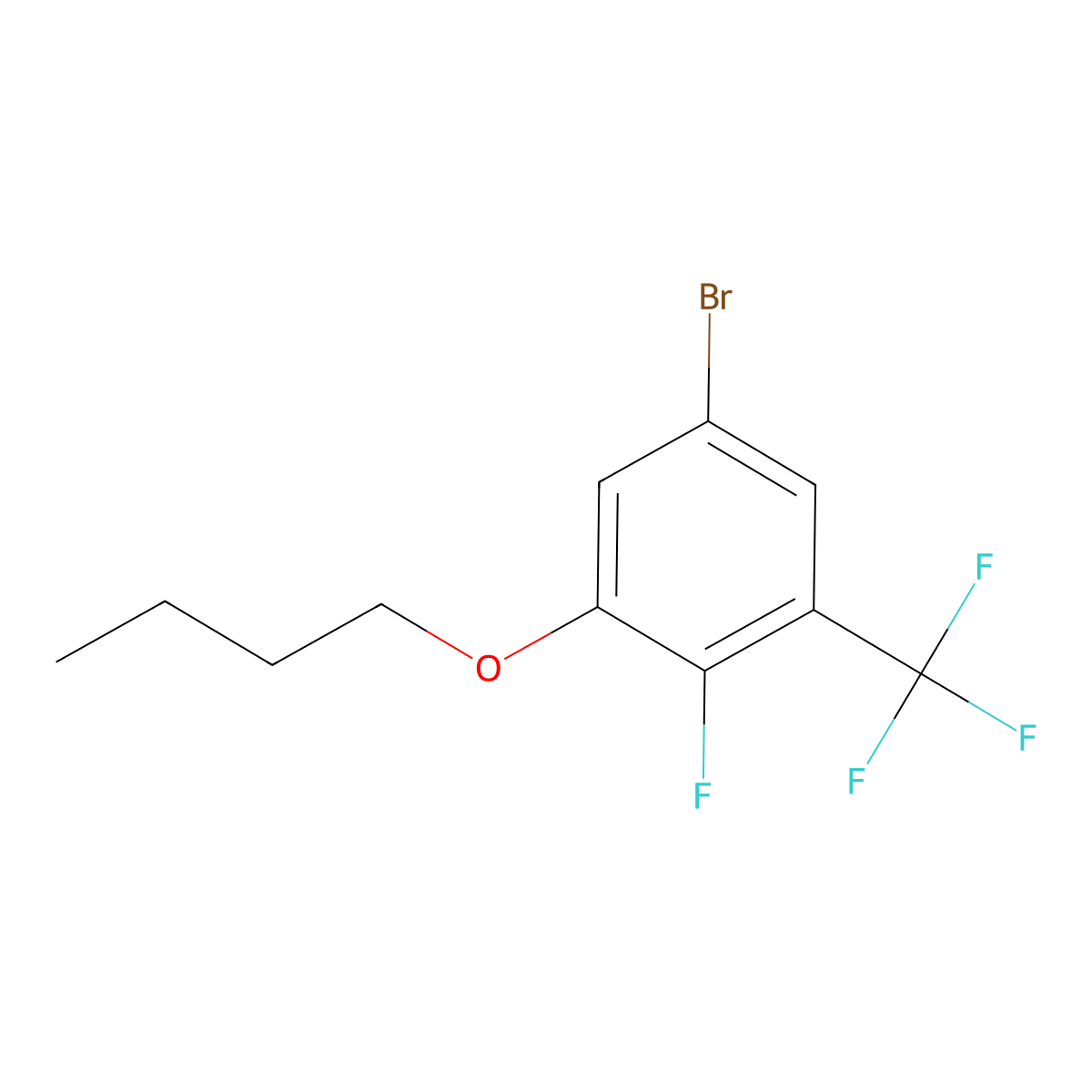 5-Bromo-1-butoxy-2-fluoro-3-(trifluoromethyl)benzene molecular structure, CAS 1881320-74-6