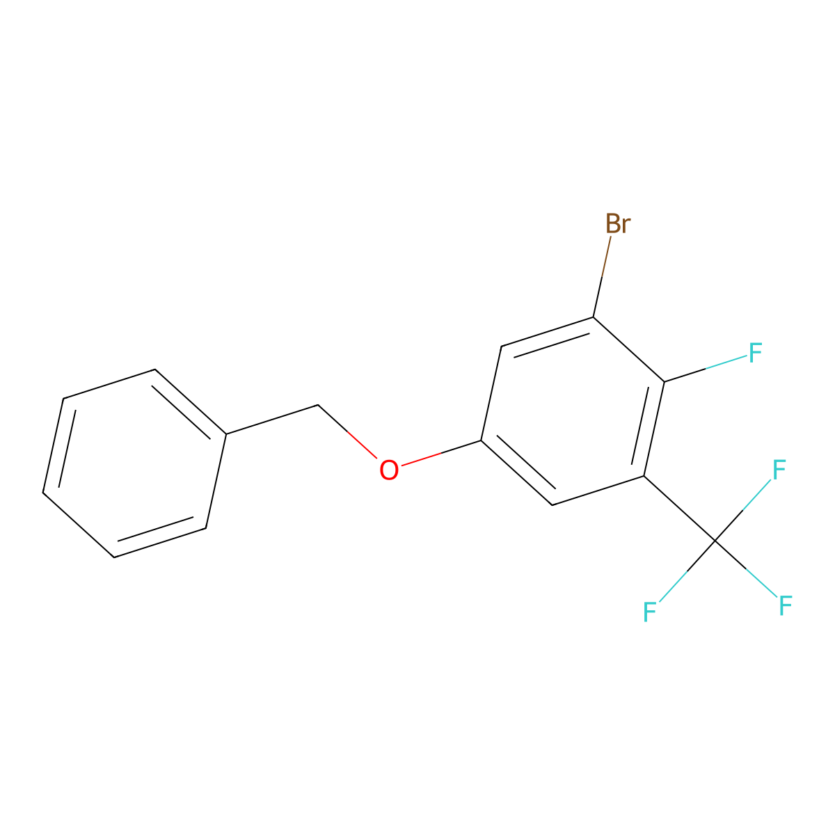 5-(Benzyloxy)-1-bromo-2-fluoro-3-(trifluoromethyl)benzene molecular structure, CAS 1881320-77-9