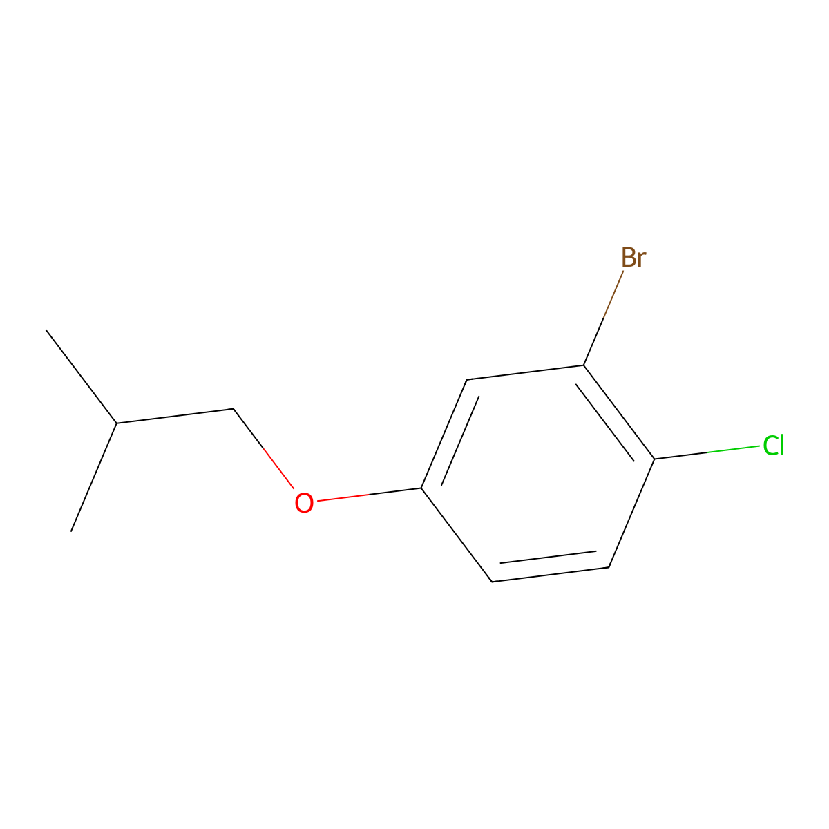 2-Bromo-1-chloro-4-(2-methylpropoxy)benzene molecular structure, CAS 1881320-79-1