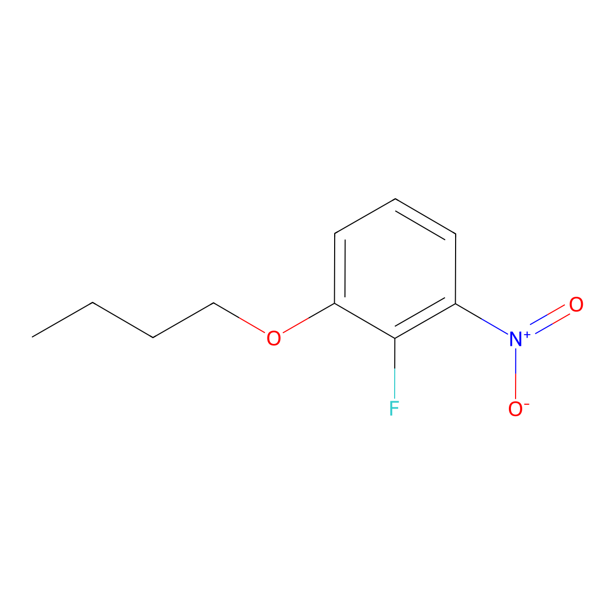 1-Butoxy-2-fluoro-3-nitrobenzene molecular structure, CAS 1881320-80-4