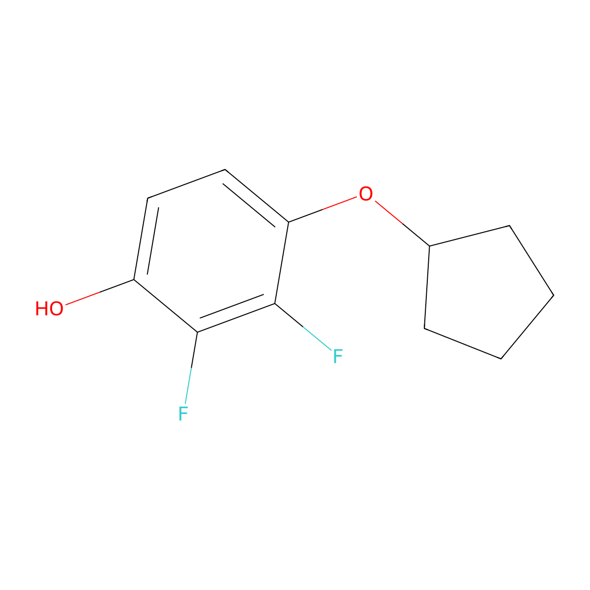 4-(Cyclopentyloxy)-2,3-difluorophenol molecular structure, CAS 1881320-85-9
