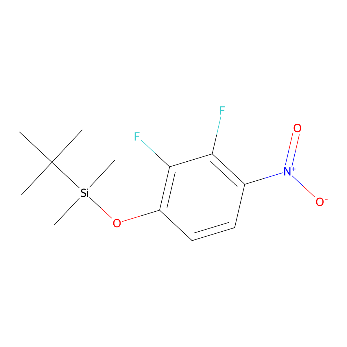 tert-Butyl(2,3-difluoro-4-nitrophenoxy)dimethylsilane molecular structure, CAS 1881320-91-7