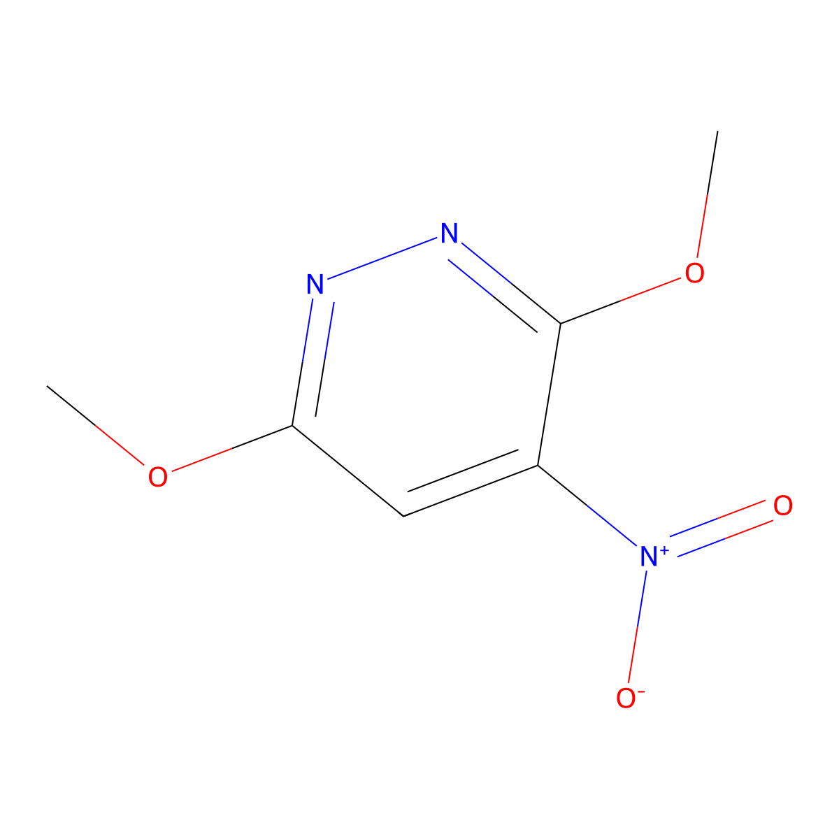 3,6-Dimethoxy-4-nitropyridazine molecular structure, CAS 1881320-92-8