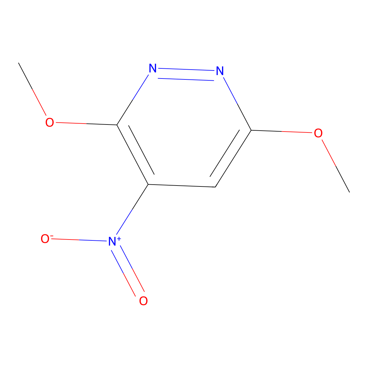 3,6-Dimethoxy-4-nitropyridazine molecular structure, CAS 1881320-92-8
