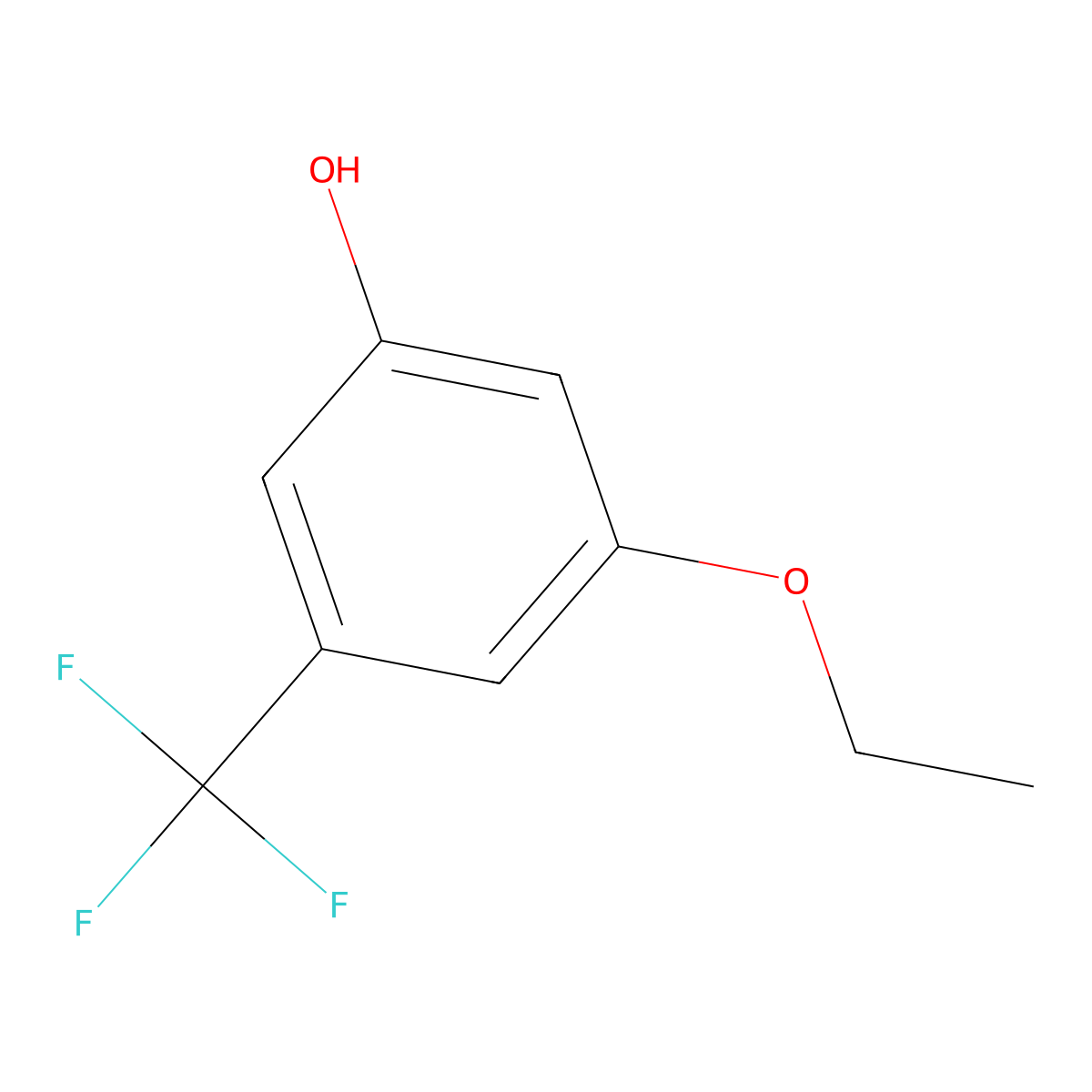 3-Ethoxy-5-(trifluoromethyl)phenol molecular structure, CAS 1881320-95-1
