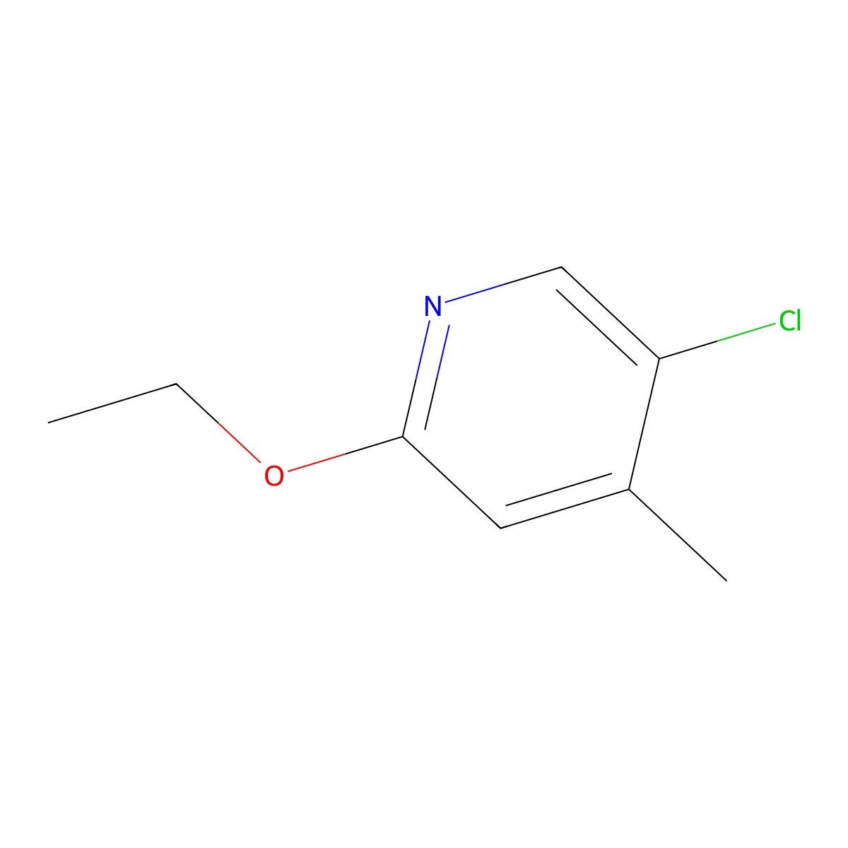 5-Chloro-2-ethoxy-4-methylpyridine molecular structure, CAS 1881321-00-1