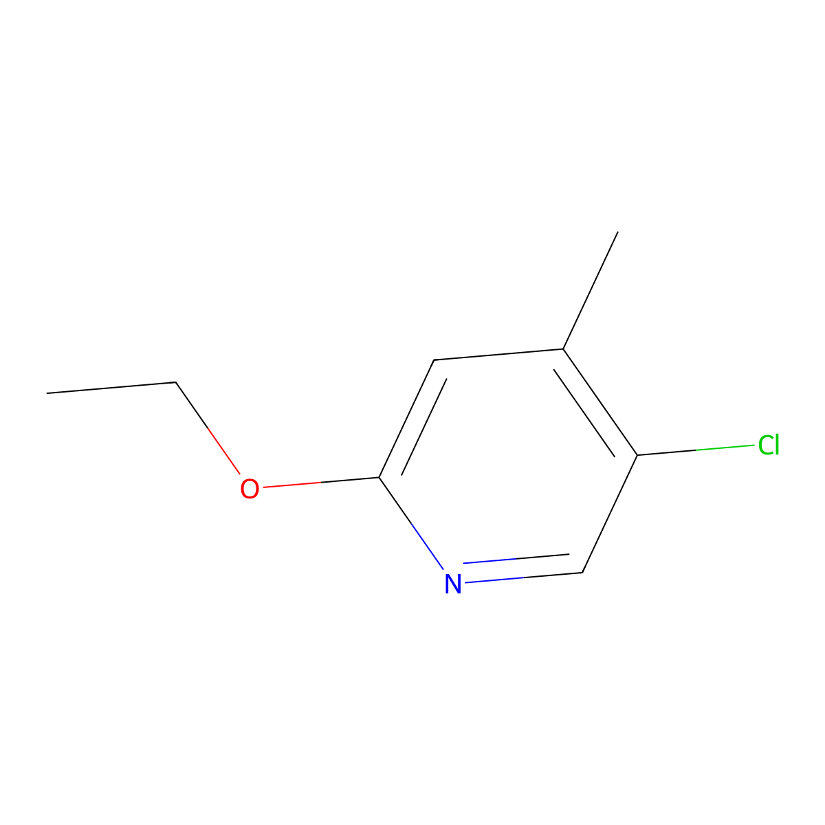 5-Chloro-2-ethoxy-4-methylpyridine molecular structure, CAS 1881321-00-1