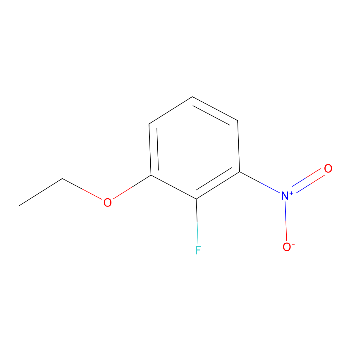1-Ethoxy-2-fluoro-3-nitrobenzene molecular structure, CAS 1881321-01-2