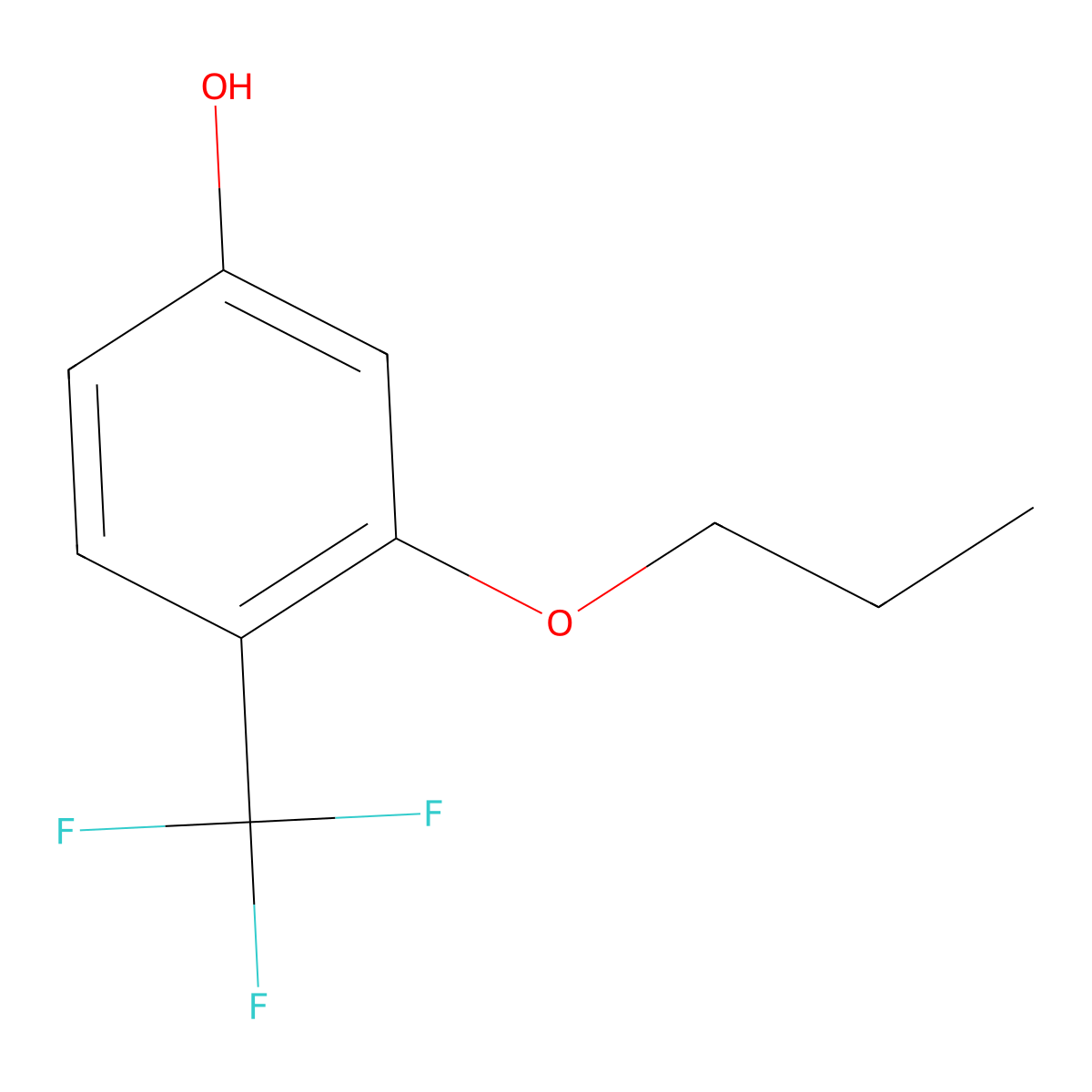 3-Propoxy-4-(trifluoromethyl)phenol molecular structure, CAS 1881321-03-4