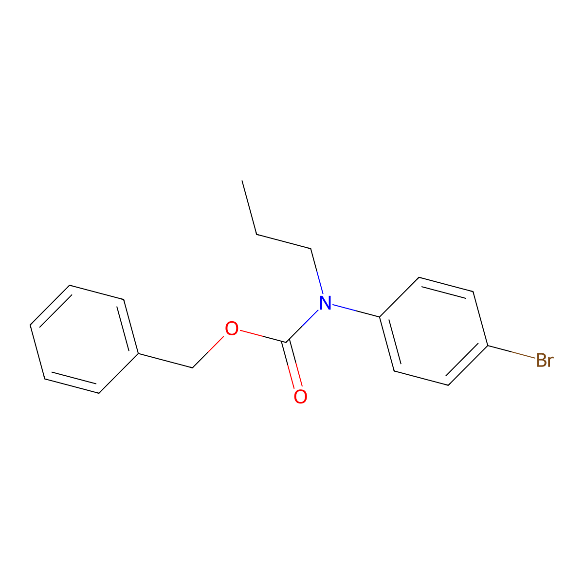 Benzyl N-(4-bromophenyl)-N-propylcarbamate molecular structure, CAS 1881321-05-6