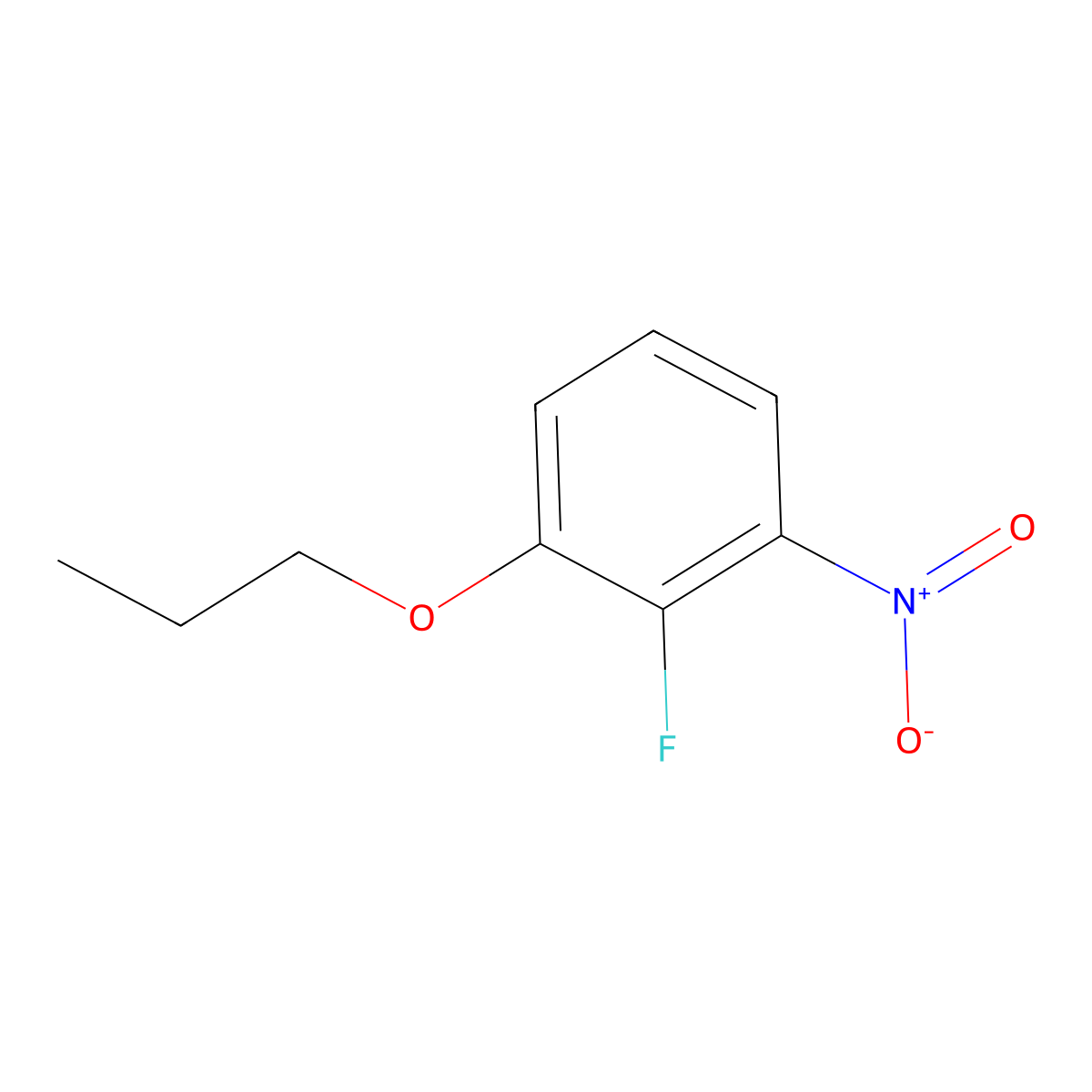 2-Fluoro-1-nitro-3-propoxybenzene molecular structure, CAS 1881321-08-9