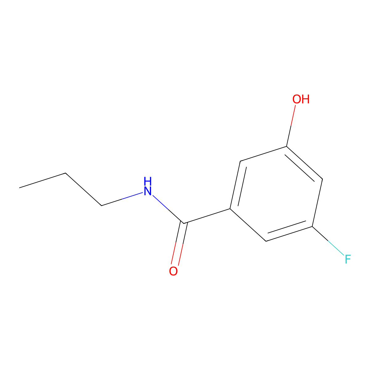 3-Fluoro-5-hydroxy-N-propylbenzamide molecular structure, CAS 1881321-12-5