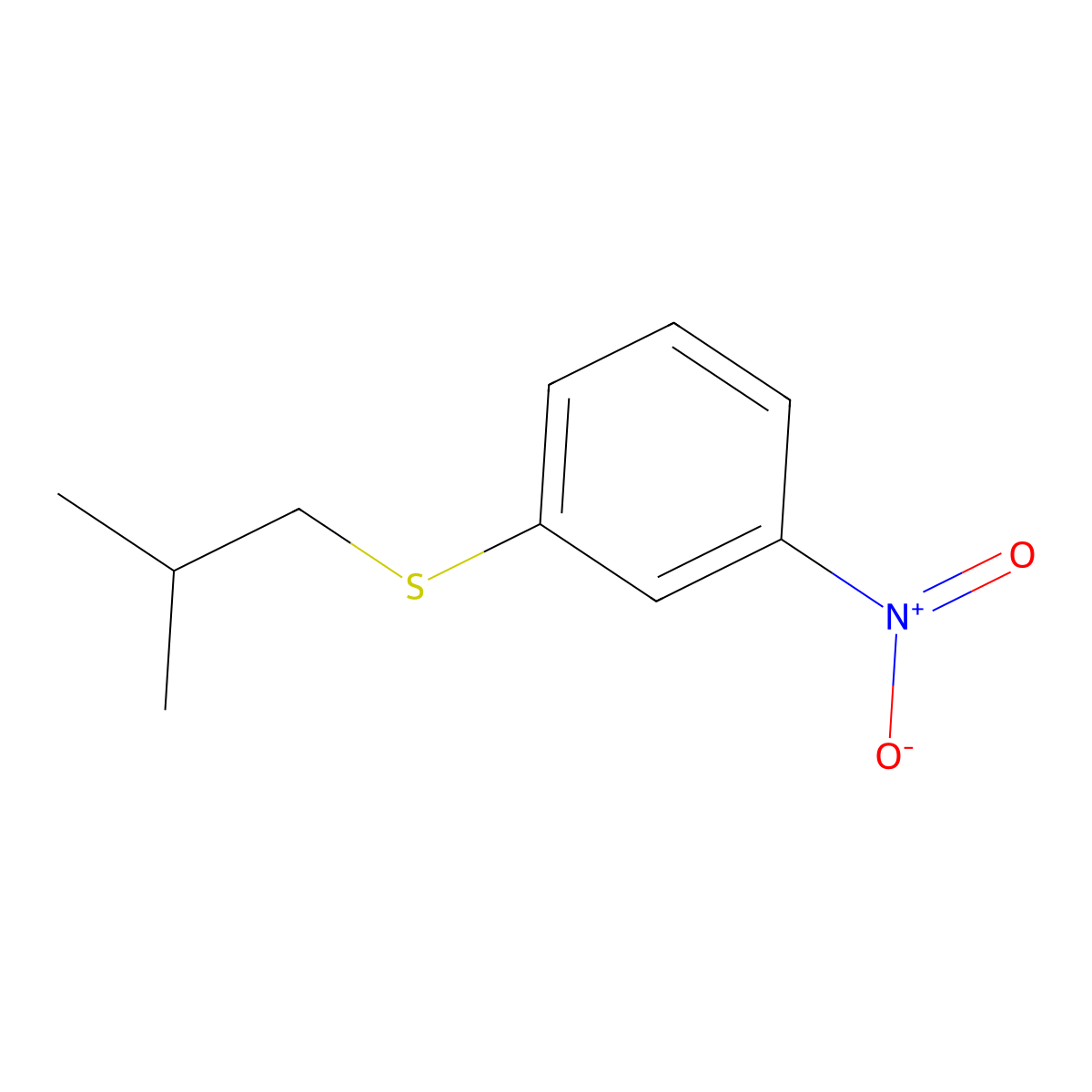 1-[(2-Methylpropyl)sulfanyl]-3-nitrobenzene molecular structure, CAS 1881321-14-7