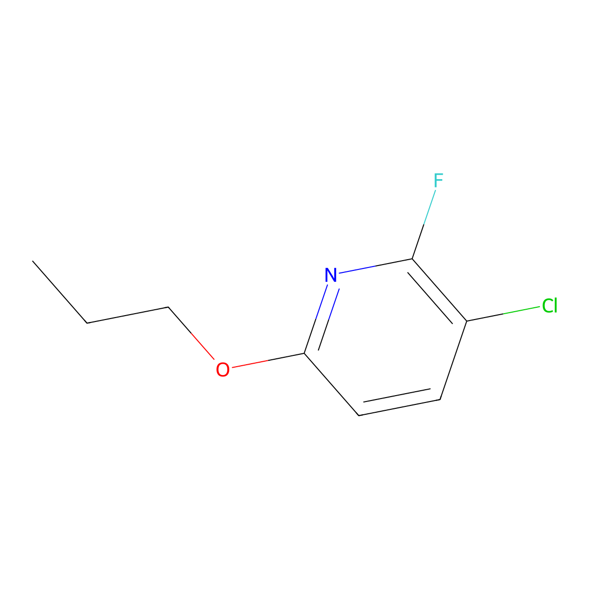 3-Chloro-2-fluoro-6-propoxypyridine molecular structure, CAS 1881321-17-0