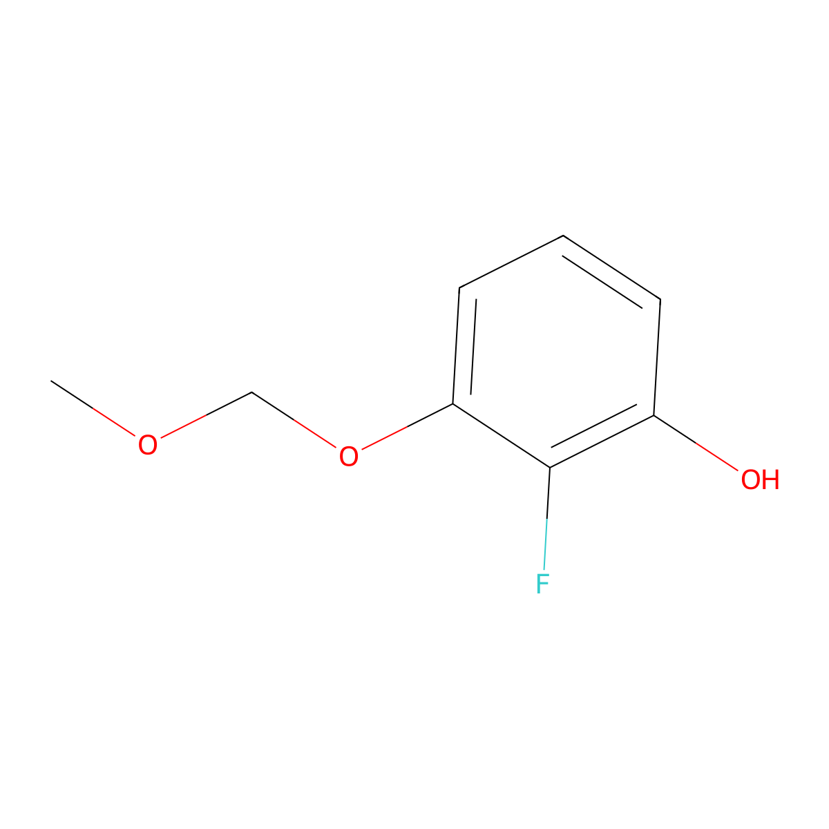 2-Fluoro-3-(methoxymethoxy)phenol molecular structure, CAS 1881321-18-1